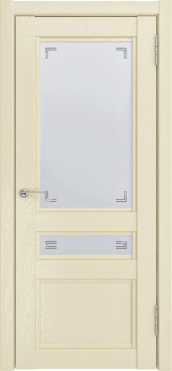 Межкомнатная дверь с эко шпоном Luxor К-2 ДО Айвори (soft-touch) остекленная — фото 1